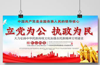 2021立黨為公執(zhí)政為民展板紅色黨政風(fēng)忠誠(chéng)為民公正廉潔黨建文化宣傳欄設(shè)計(jì)模板
