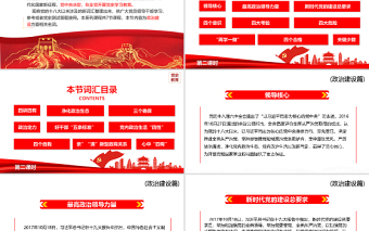 2021十八大以來黨員干部應(yīng)知應(yīng)會(huì)詞匯PPT政治建設(shè)篇第二課時(shí)專題系列黨課課件