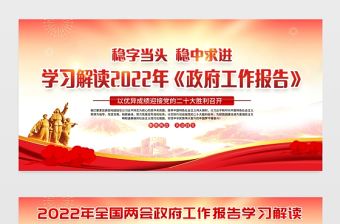 學(xué)習(xí)解讀2022年政府工作報(bào)告宣傳欄紅色大氣聚焦全國兩會(huì)宣傳展板設(shè)計(jì)