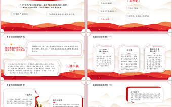 2021回顧百年黨史100個關鍵詞（下）PPT慶祝建黨100周年專題系列黨課課件模板