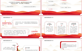 2021回顧百年黨史100個(gè)關(guān)鍵詞（下）PPT慶祝建黨100周年專題系列黨課課件模板