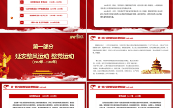 2021百年黨史中的黨內(nèi)思想教育PPT慶祝建黨100周年黨史學(xué)習(xí)教育系列專(zhuān)題黨課模板