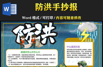 2021防洪手抄报中小学生学习正能量专题手抄报小报