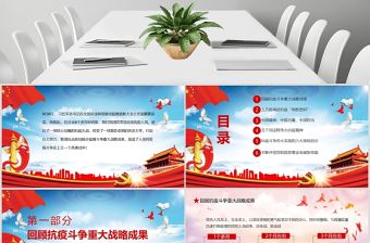 學習全國抗擊新冠肺炎疫情表彰大會重要講話PPT模板