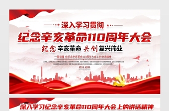 2021紀(jì)念辛亥革命110周年大會(huì)上的重要講話展板銘記歷史緬懷先烈實(shí)現(xiàn)中華民族偉大復(fù)興宣傳欄設(shè)計(jì)下載