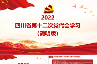 2022中国共产党历届代表大会思维导图ppt
