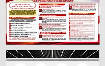 2021紀念辛亥革命110周年大會上的重要講話展板銘記歷史緬懷先烈實現中華民族偉大復興宣傳欄設計下載