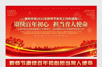 2021賡續(xù)百年初心擔(dān)當(dāng)育人使命展板紅色教師節(jié)致敬恩師宣傳設(shè)計(jì)模板下載