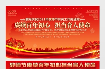 2021賡續(xù)百年初心擔(dān)當(dāng)育人使命展板紅色教師節(jié)致敬恩師宣傳設(shè)計(jì)模板下載