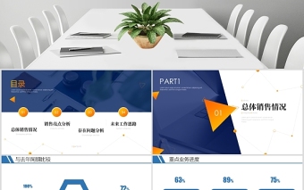 銷售業(yè)績分析報告PPT模板