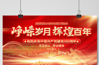 2021崢嶸歲月輝煌百年慶祝建黨100周年設(shè)計(jì)展板