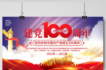 2021熱烈慶祝建黨100周年簡(jiǎn)約大氣設(shè)計(jì)展板
