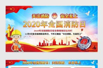 2020年全國消防日展板設計模板