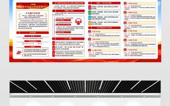 深入學習貫徹黨的十九屆六中全會精神展板經典黨政風會議精神前瞻介紹黨建宣傳欄模板