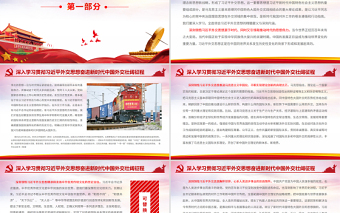 深入學(xué)習(xí)貫徹習(xí)近平外交思想PPT紅色黨政風(fēng)奮進(jìn)新時(shí)代中國(guó)外交壯闊征程黨課課件