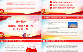 黨指揮槍的三個歷史節點PPT紅色莊嚴發端于南昌起義奠基于三灣改編定型于古田會議黨史學習課件