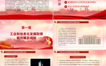 堅持走新型工業(yè)化道路PPT紅色大氣新征程上再創(chuàng)工業(yè)和信息化發(fā)展新輝煌專題黨課課件