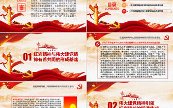 深刻理解紅巖精神與偉大建黨精神的內蘊聯系PPT深入學習《習近平談治國理政》第四卷專題黨課課件模板