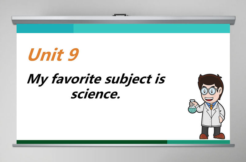 2018藍色簡約七年級英語上UNIT9PPT模板