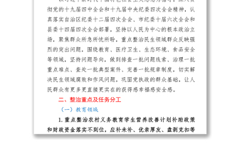 深化民生領(lǐng)域損害群眾利益問題集中整治實施方案