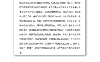 把握構(gòu)建國內(nèi)大循環(huán)的著力點(diǎn)