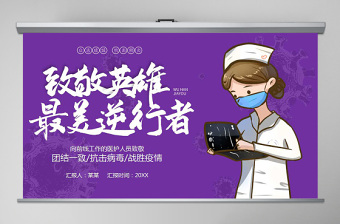 2020最美逆行者國際護(hù)士節(jié)PPT模板