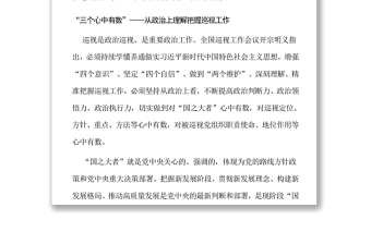 高質(zhì)量推進(jìn)巡視全覆蓋有效發(fā)揮政治監(jiān)督作用