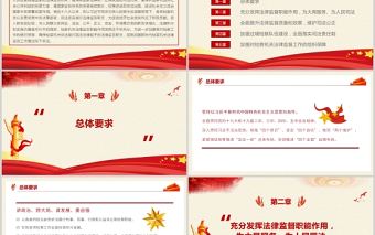 2021關于加強新時代檢察機關法律監督工作的意見PPT紅色黨政風紀律監察黨課課件