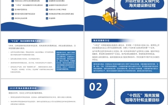 2021“十四五”海關發(fā)展規(guī)劃邊防檢查會議報告藍色插畫商業(yè)PPT模板