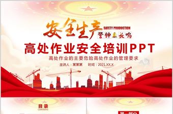 2021高處作業管理要求高處作業安全生產培訓動態PPT模板