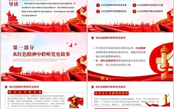 在黨史學(xué)習(xí)教育中賡續(xù)傳承紅色精神PPT紅色黨政風(fēng)機關(guān)企事業(yè)單位主題黨日活動專題黨課課件