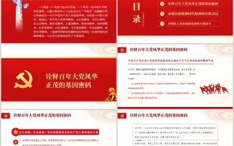 2021中國(guó)共產(chǎn)黨人百年精神譜系PPT黨建風(fēng)汲取奮進(jìn)力量答好時(shí)代出的“考卷”黨課輔導(dǎo)課件