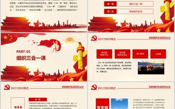 2021黨的組織生活怎么過PPT紅色精品嚴肅黨內政治生活加強黨的政治建設專題黨課課件