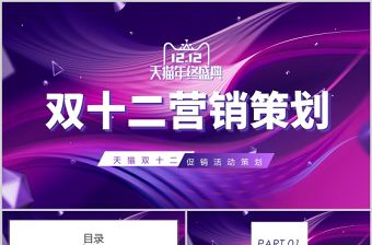 雙十二活動(dòng)策劃ppt時(shí)尚創(chuàng)意雙12購(gòu)物狂歡節(jié)活動(dòng)策劃產(chǎn)品推介方案模板