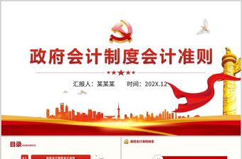 政府會計制度會計準則ppt紅色極簡風專題黨課課件