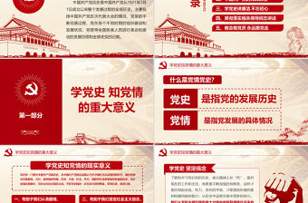 2021學黨史知黨情講廉潔喜迎十九大微黨課PPT-含講稿