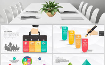 商務數據圖表分析年終總結匯報PPT模板