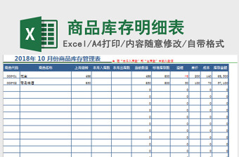 2021淘宝库存财物管理表