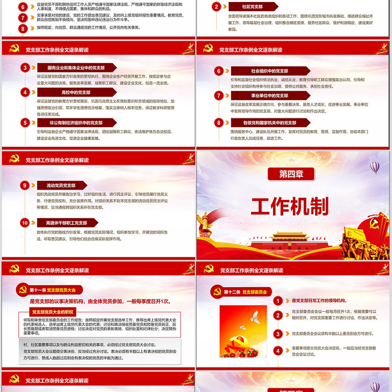 原创2018中国共产党支部工作条例党课PPT-含讲稿 原创2018中国共产党支部工作条例党课PPT-含讲稿