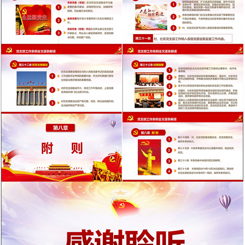 原创2018中国共产党支部工作条例党课PPT-含讲稿 原创2018中国共产党支部工作条例党课PPT-含讲稿
