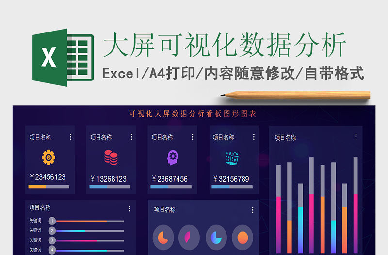 2021年大屏可視化數(shù)據(jù)分析看板