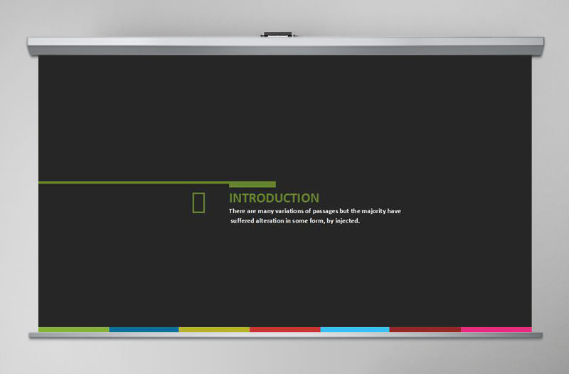 扁平化歐美圖表PPT模板