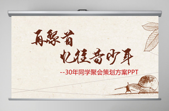 30年同學(xué)聚會(huì)策劃方案活動(dòng)安排活動(dòng)流程PPT
