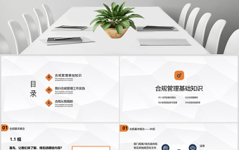 簡(jiǎn)潔大氣銀行合規(guī)內(nèi)控管理PPT模板