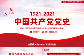 2021中国共产党纪律建设的百年发展历程ppt