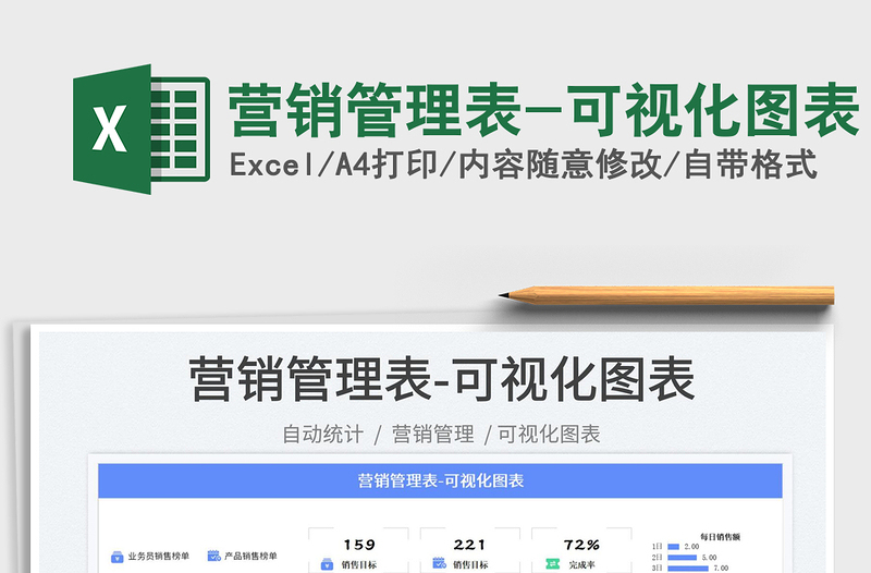 營(yíng)銷管理表-可視化圖表