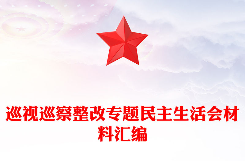 巡視巡察整改專題民主生活會材料匯編