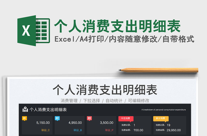 個人消費支出明細表