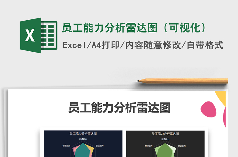 2021年員工能力分析雷達(dá)圖(可視化)
