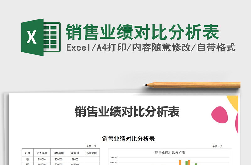 2022年銷售業(yè)績對比分析表免費下載